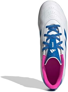 Adidas Unisex-Kids Goletto IX Firm Ground/Multi Ground Soccer, White/Bright Royal/Team Shock Pink, 1 - 2
