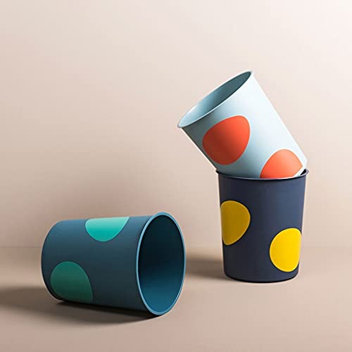 Corbeille à déchets cylindrique dorée pour la maison et le bureau