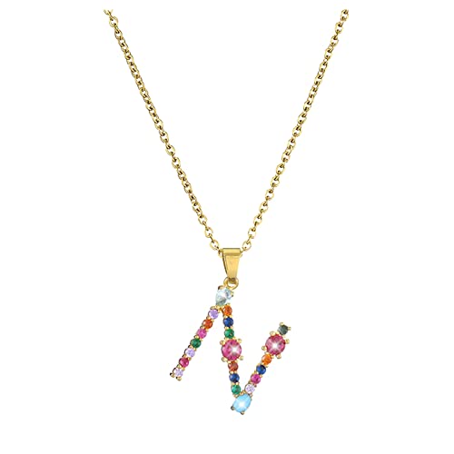 Collier en argent sterling avec pendentif de lettre initial pour femmes élégantes