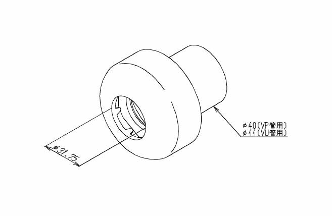 Amazon.co.jp: TOTO 排水配管用アダプター(40mm、塩ビ管用、カバー付 