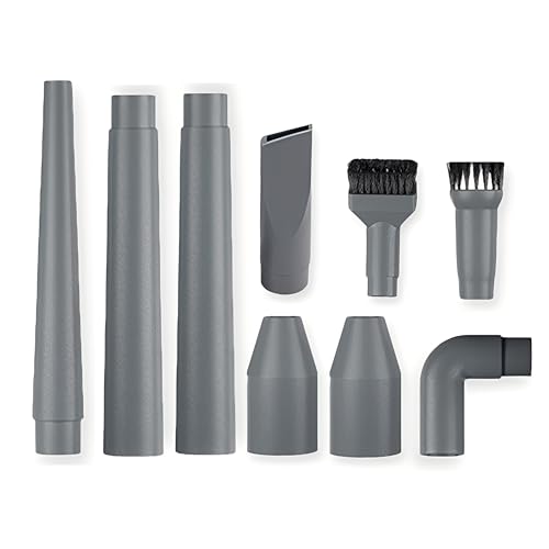 9 Pcs Micro Cleaning Nozzle Kit, 1-1/4\" and 1-3/8\" Detailed Cleaning Vacuum Attachment Compatible with Compact Wet Dry Shop Vacuum for Home/Office/Vehicle