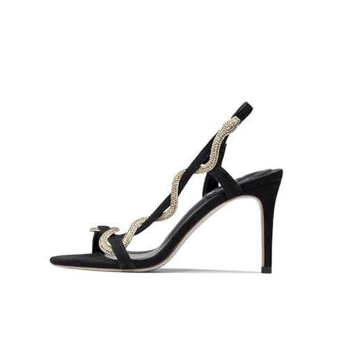 Strappy Heels For Women Open Toe Stiletto Sandal Heels Party Dress Wedding Shoes3