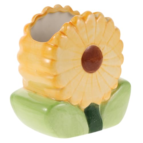 Support de rangement maquillage stable avec motif tournesol