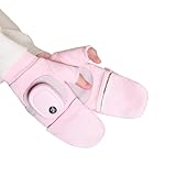 Dasbsug Guantes de calefacción de doble cara para día y noche, tiempo de ejecución, tecnología de tarifa rápida, tres niveles de calor modificables, para todos los días, comodidad de radio, guantes