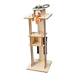 DIY Electric Elevator Lift Model Science Kit, Wood & PP STEM Building Toy for Kids, Hands-On Educational Experiment