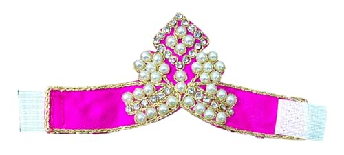 Image of Partish Laddu Gopal Heavy Poshak with Pagdi (Size 2) l Ladoo Gopal Dress l Bal Gopal l Kanha Ji Thakur Ji Dress(Magenta,L)