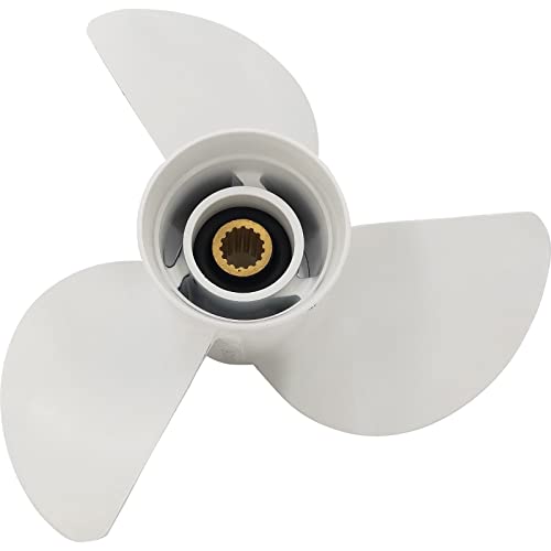 DLNIG 13 5/8x13-K Boat Moto Aluminum Propeller - for Yamaha Outboard Engines 50HP 60HP 70HP 80HP 90HP 100HP 110HP 120HP 130HP Replace 6E5-45949-00-EL,15 Spline Tooth - Aluminum Outboard Propeller