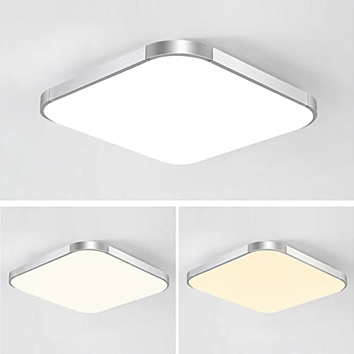 Plafonnier LED moderne applique murale carrée aluminium chrome, éclairage dimmable - 7