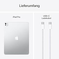 Apple 13" iPad Pro M5, 1 TB: Ultra Retina XDR Display – Nanotexturglas, 12 MP Querformat Frontkamera/12 MP Rückkamera, LiDAR Scanner, WLAN und 5G Mobilfunk – Silber – Ansicht 6