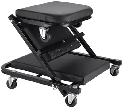 2-in-1 Automotive Creeper & Z Creeper with Wheels, 300LBS Capacity, Adjustable Lay Down/Sit Design for Garage & Auto Repair, Perfect for Mechanics & DIY Enthusiasts