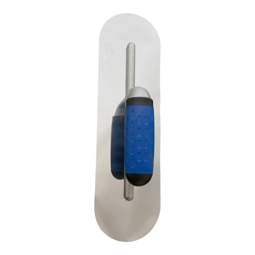 Zenlir Truelle à bords arrondis en acier inoxydable pour plâtrage lisse, idéale pour les maçons professionnels et les amateurs de bricolage