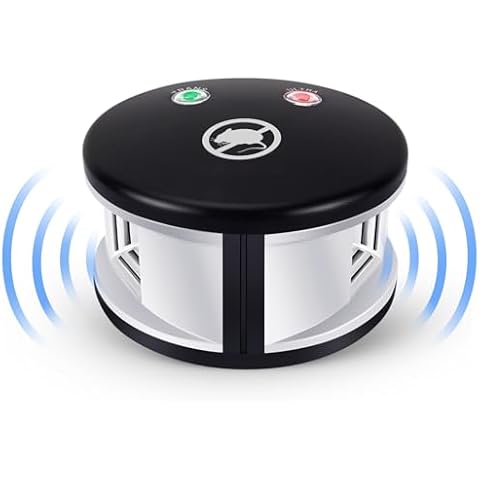 CritterTec Ultrasonic Rodent Repeller, 360° Mouse Repellent Squirrel Repellent with Pressure Wave, Plug in Multiple Pest Deterrent Control for Indoor Use Only (Black) Cover