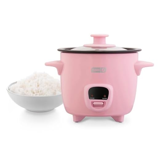 DASH Mini Rice Cooker Steamer with Removable Nonstick Pot, Keep Warm Function & Recipe Guide, 2 cups, for Soups, Stews, Grains & Oatmeal - Pink