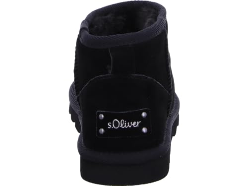 s.Oliver Damen Boots aus Leder Gefüttert, Schwarz (Black), 36 EU