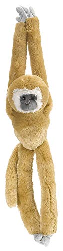 Wild Republic Hanging Monkey Gibbon À Main Blanc, Animal en Peluche, Peluche 50 cm, Cadeau de Baby Shower, Jouet Écologique, Rembourrage Fabriqué à Partir de...