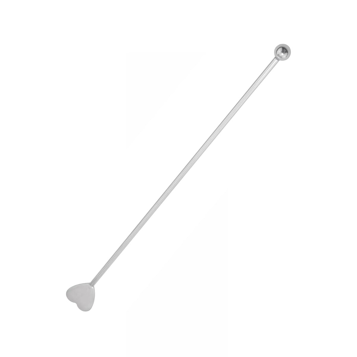 JianLing Lot de 4 bâtons mélangeurs en acier inoxydable en forme de cœur 188 mm pour café, boisson, cocktail, bar, thé, café, magasin de jus