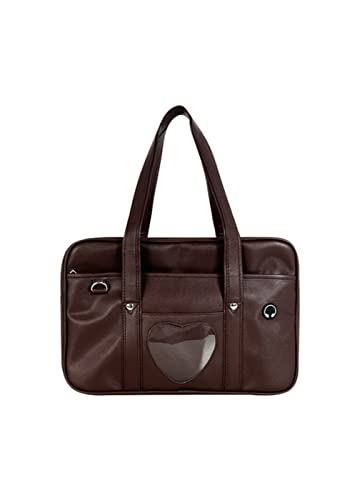 YAQUNICER Women Messenger Purse JK Uniform Crossbody Shoulder Bag Underarm Handbag Lolita Satchel