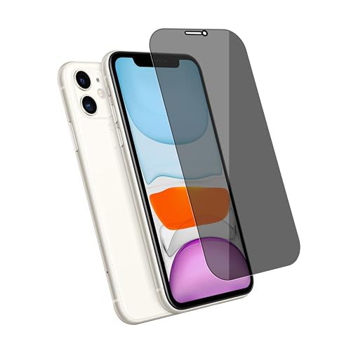 Image of CEDO Privacy Tempered Glass for iPhone 11 / iPhone XR | Anti-Spy Screen Protector Full HD Quality Tempered Glass Edge to Edge Coverage with Easy Installation Kit (Black)