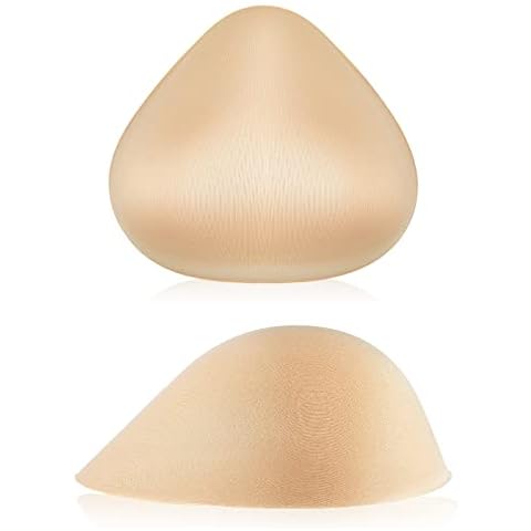 Hercicy 1 Pair Cotton Breast Forms Light Sponge Boobs Mastectomy Breast Cancer Support Bra for Women Cover