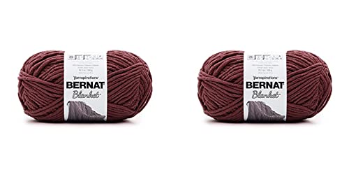 Image of Bernat Blanket 300g Merlot Yarn - 2 Pack of 300g /10.5oz - Polyester - 6 Super Bulky - Knitting /Crochet