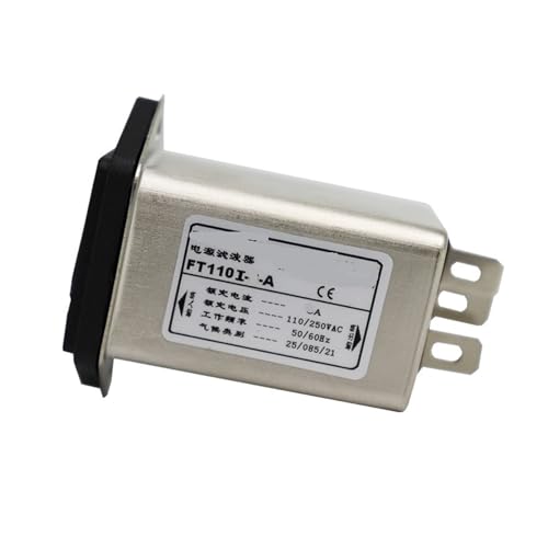 Filtro de potencia monofásico FT110I-6-A con fusible integrado de 6 amperios