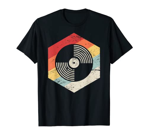 Disco de vinilo envejecido retro | Camiseta productora musical Camiseta