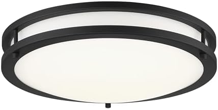 Minka Lavery 716-66A-L Vantage LED Flush Mount, 1-Light, 25 Total Watts, 15.75-in H x 3.75-in W, Coal Black