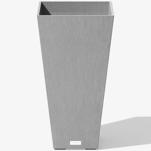 Image of Veradek V-Resin Indoor /Outdoor Taper Planter (26 inch, Grey)