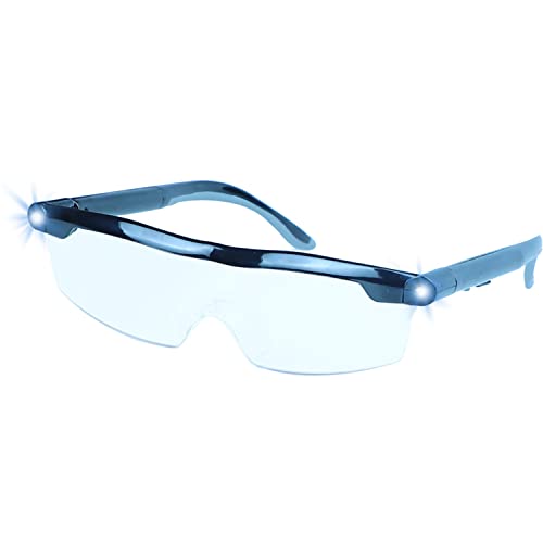 Magnifying Glasses with Led Light and Travel Case - Great Eyeglasses for Readers, Women, Men, Kids, Seniors - Hands Free Magnifier Glasses Use for Close Work or Reading Small Print Labels and Hobby Top 10 Best As Seen On Tv Magnifying Glasses - Our Recommended