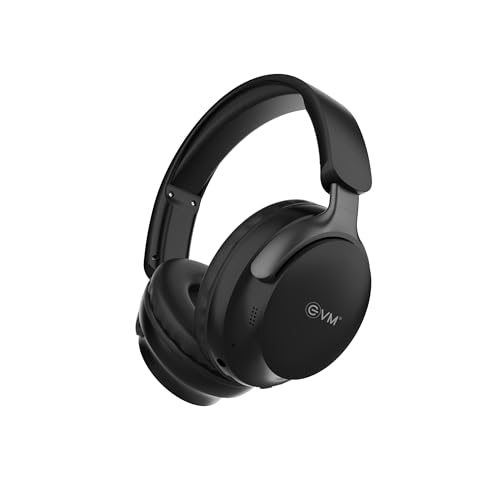 Image of EVM EnSonic Over Ear Wireless Headphones | Bluetooth 5.3+EDR | 40mm Drivers | Deep Bass Sound | 40H Playtime | HD Mic | Foldable Design | AUX Support, Lightweight | 1-Year Warranty (EVM-WHF-01-Black)
