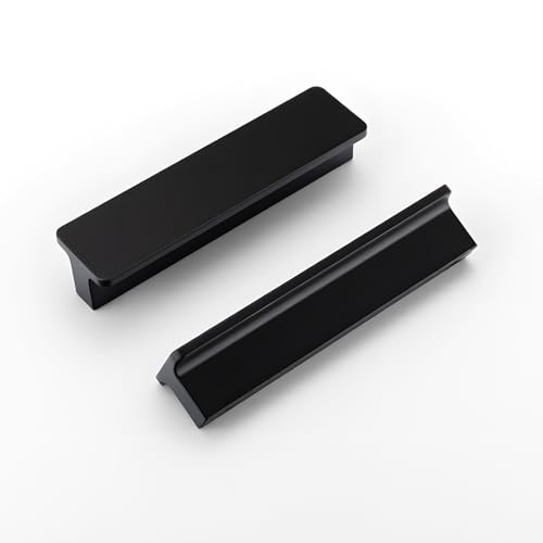 Goldenwarm 10 Pack 3" Black Cabinet Handles Matte Black Drawer Pulls