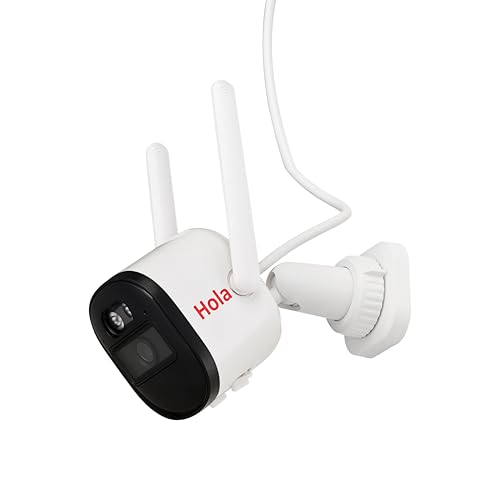Image of Hola ! CO2 4MP QHD Wi-fi Outdoor Bullet Security Camera | 180 Degree with Tilt | Two Way Talk | Human Motion Detection | Night Vision | Supports SD Card (Up to 128 GB) | Alexa & OK Google - CO-2