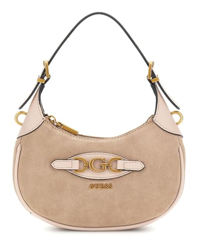 GUESS Womens Malva Mini Hobo Handbag Almond: Buy Online at