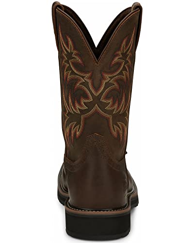 Justin Original Work Boots Men's Driller Pull-On Square Toe Work Boot4