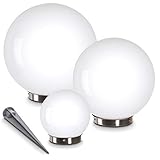 Sous la base du globe se trouve un interrupteur on/off. Particularité : le globe est équipé d'un détecteur crépusculaire, permettant l'allumage automatique dès la tombée de la nuit.