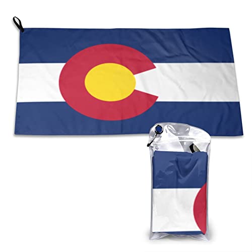 HETOCO Colorado Flag Quick Dry Beach Towel 16x31.5in