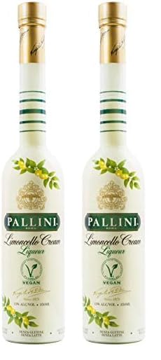 Crema de Limoncello vegana, 350 ml, elaborado con los mejores Limones con IGP Costa d'Amalfi, recogidos a mano en las soleadas terrazas de la Costa Amalfitana (Paquete de 2)