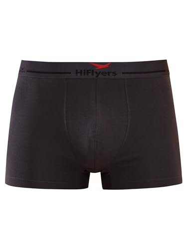 Image of HiFlyers Men's Cotton Spandex Odour-Free, Long Lasting Comfort, All Day Fresh and Confidence Dark Knight Collection Solid Trunks