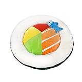 TONBO Soft Plush Small Cute and Cozy Food Dog Cat Bed, Washer and Dryer Friendly (Sushi Roll)