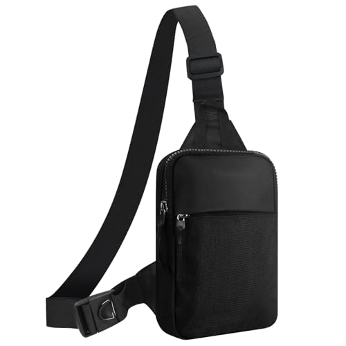 TYSM-CC Bandolera Impermeable - Bolsa Pequeña de Pecho Casual Sling Bag Crossbody, Ideal para Viaje, Trabajo, Correr y Ciclismo - Ligera, Compacta y Resistente