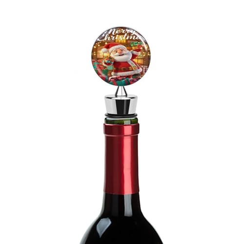 Bouchon de vin silicone Père Noël idéal pour animer vos tables de bar - 7