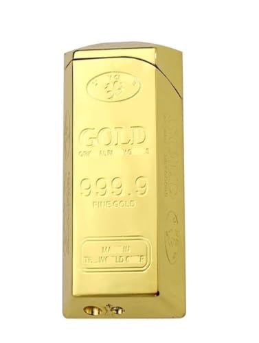 Encendedor metálico forma barra de oro reutilizable miniatura 1