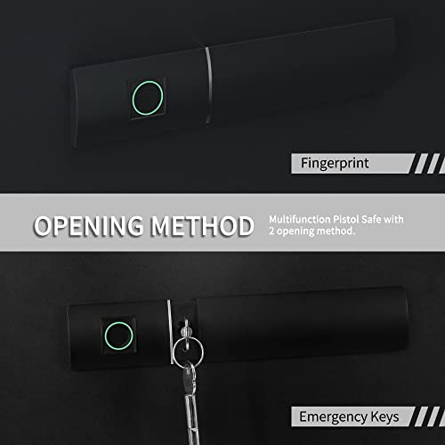 Ytsafeco Biometric Safe Box - 0.9 Cubic Feet Auto-Open Fingerprint Safe With Removable Shelf, Sensor Light, Full Felt Lining - Q345 Alloy Steel Home Safe - Luxury Cabinet Safe For Home Office Storage #TOP2