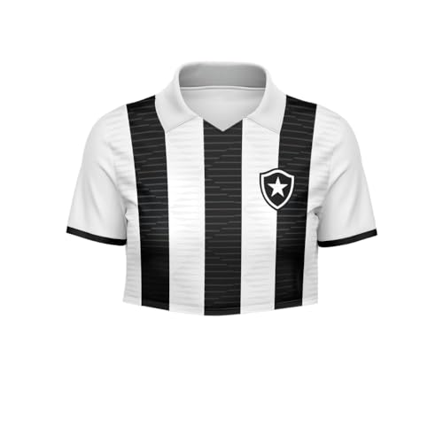 Cropped Botafogo Poppy Feminino Preto e Branco