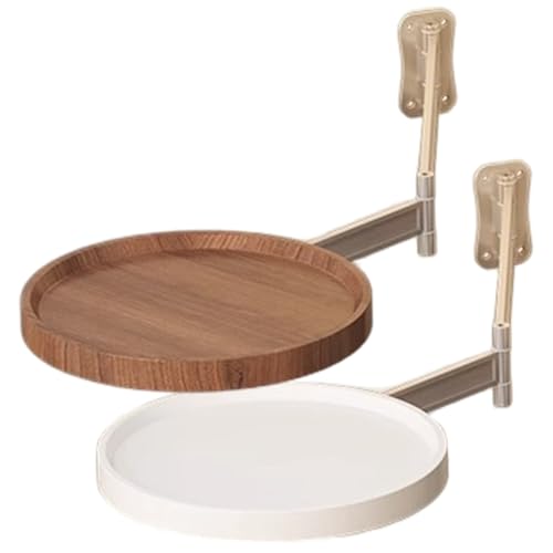 Table murale pliante ronde en bois rabattable gain de place - 4