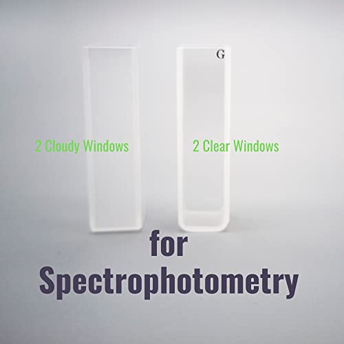 Millsyn Lab Cuvettes, Optical Glass, Standard 10Mm Path Length For Visible Light Spectrophotometer Analysis, 4 Cells With Ptfe Covers #TOP2