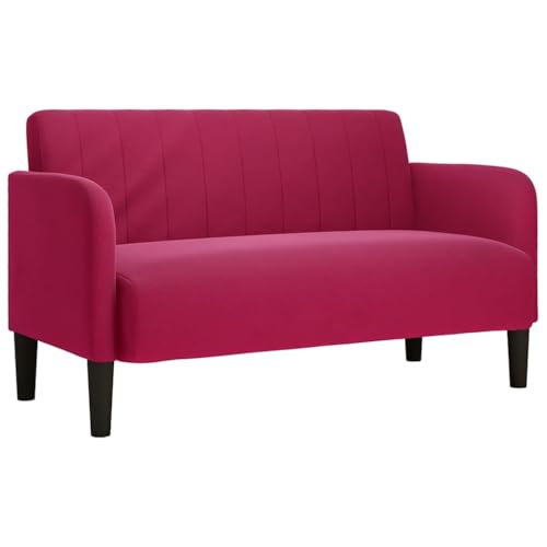 VidaXL Sofá Loveseat Rojo Vino 109 cm Terciopelo