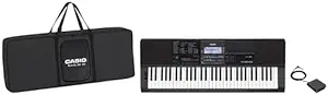 CT-X870IN 61-Key Portable Keyboard, Black with Carry Case and Pedal