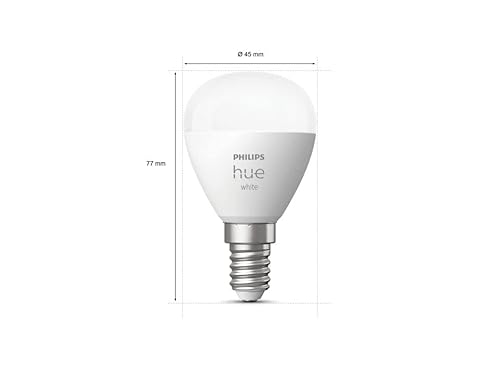 Philips Hue New White Smart Light Bulb Luster 2 Pack [E14 Small Edison Screw] with Bluetooth. Works with Alexa, Google Assistant and Apple Homekit - Image 4