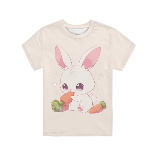 Image of Novelty 3D Graphic T Shirts for Kids Crew Neck Funny Animal Print Short Sleeve Girls Tshirts 3-16 Years